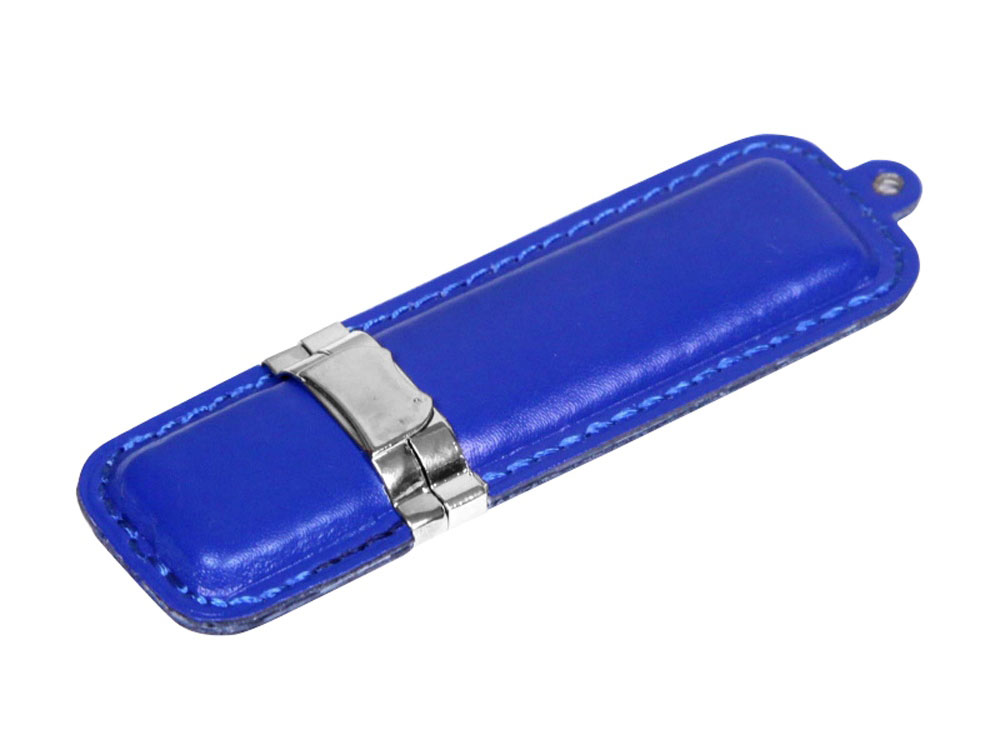 USB 3.0- флешка на 32 Гб классической прямоугольной формы - 128Gb, синий-серебристый