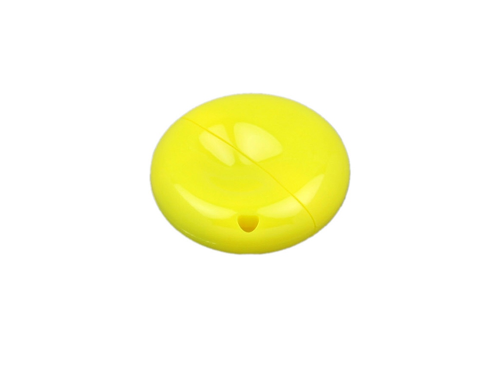 USB 2.0- флешка промо на 16 Гб круглой формы - 64Gb, желтый