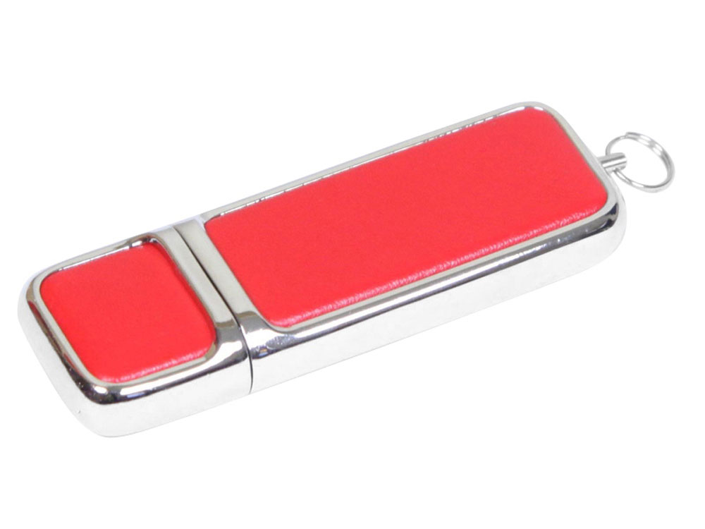USB 3.0- флешка на 32 Гб компактной формы - 128Gb, красный-серебристый