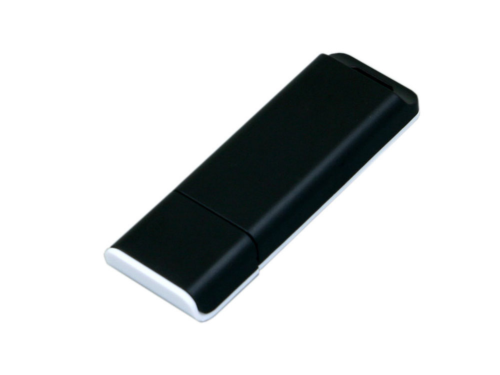 USB 2.0- флешка на 16 Гб с оригинальным двухцветным корпусом - 4Gb, черный-белый