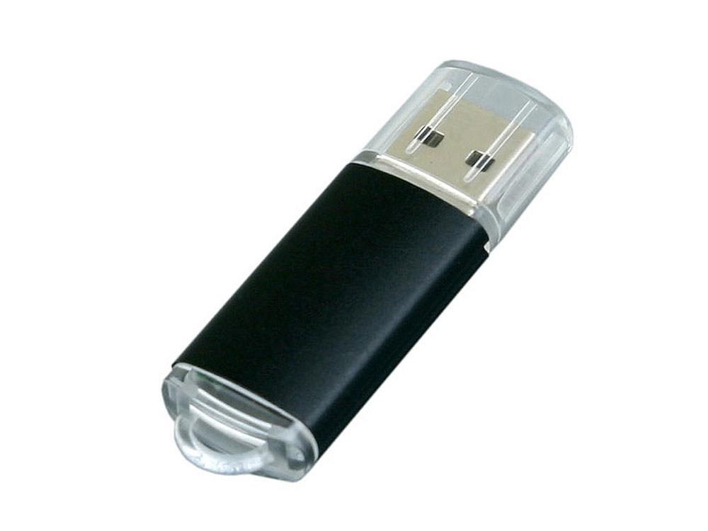 USB 2.0- флешка на 16 Гб с прозрачным колпачком - 4Gb, черный