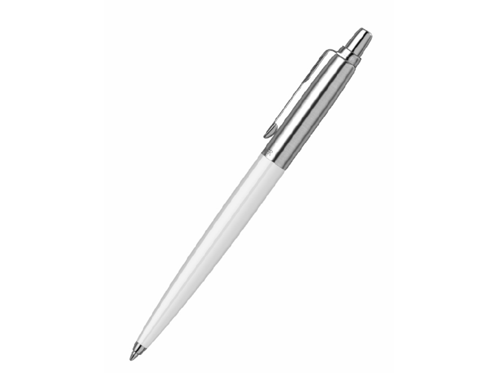 Ручка шариковая Parker Jotter Originals в эко-упаковке - белый-серебристый