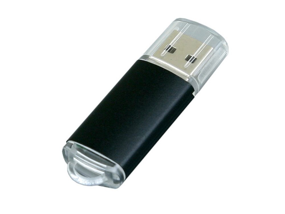 USB 2.0- флешка на 16 Гб с прозрачным колпачком - 32Gb, черный