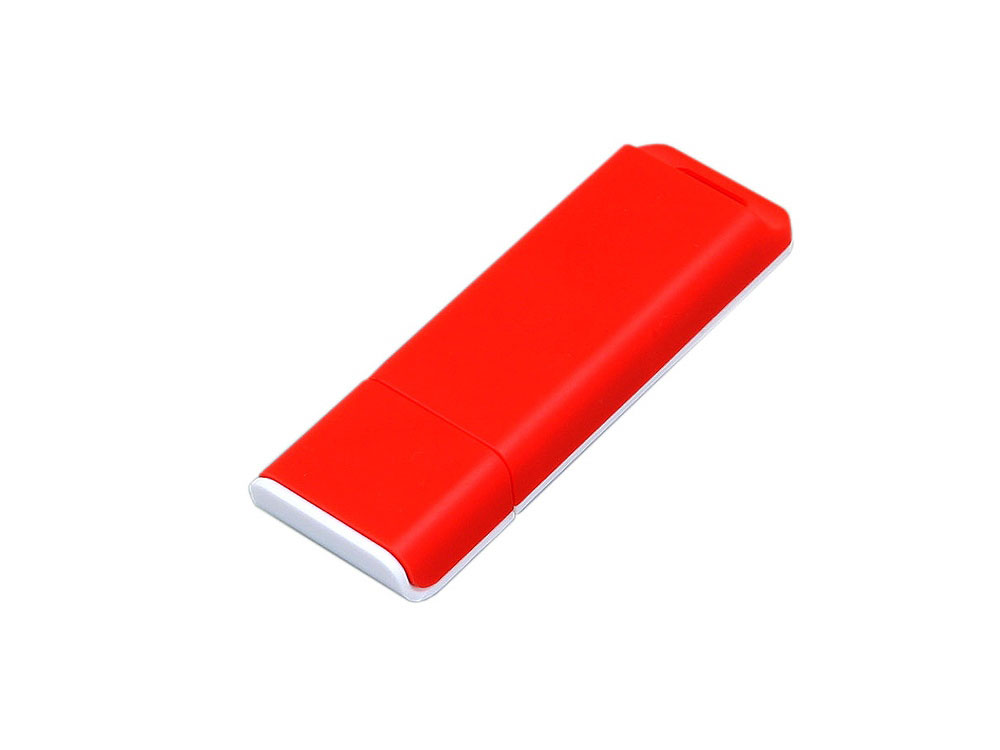 USB 2.0- флешка на 16 Гб с оригинальным двухцветным корпусом - 4Gb, красный-белый