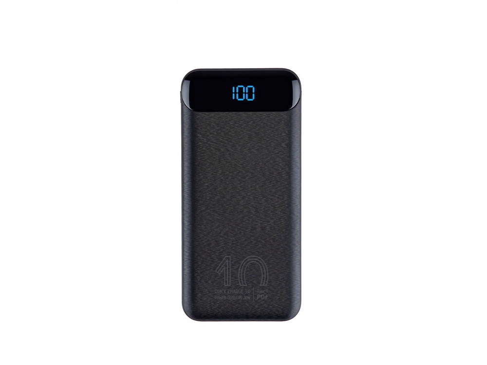 Внешний аккумулятор с дисплеем, 10000 mAh - черный