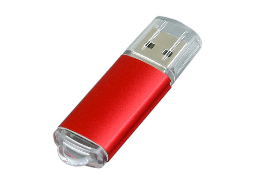 USB 2.0- флешка на 16 Гб с прозрачным колпачком - 32Gb, красный