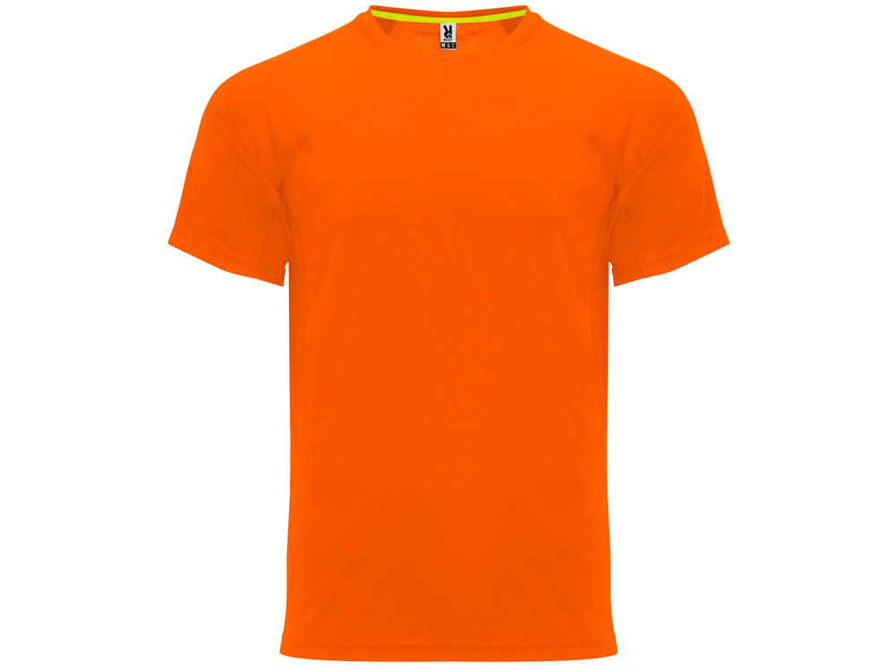 Спортивная футболка «Monaco» унисекс - 3XL, неоновый-оранжевый