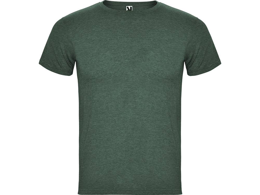 Футболка «Fox» мужская - 3XL, зеленый-бутылочный-меланж