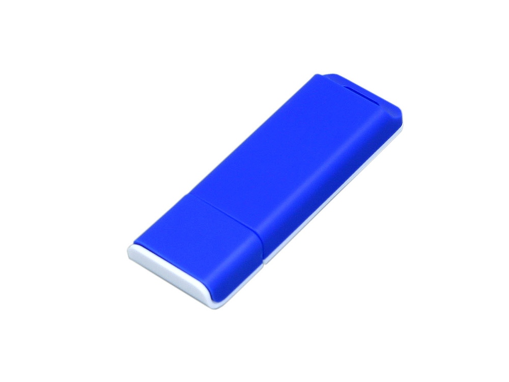 USB 2.0- флешка на 16 Гб с оригинальным двухцветным корпусом - 64Gb, синий-белый