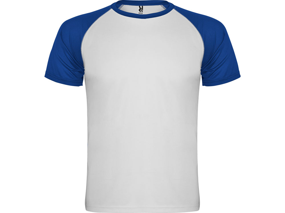 Спортивная футболка «Indianapolis» мужская - 2XL, белый-королевский-синий