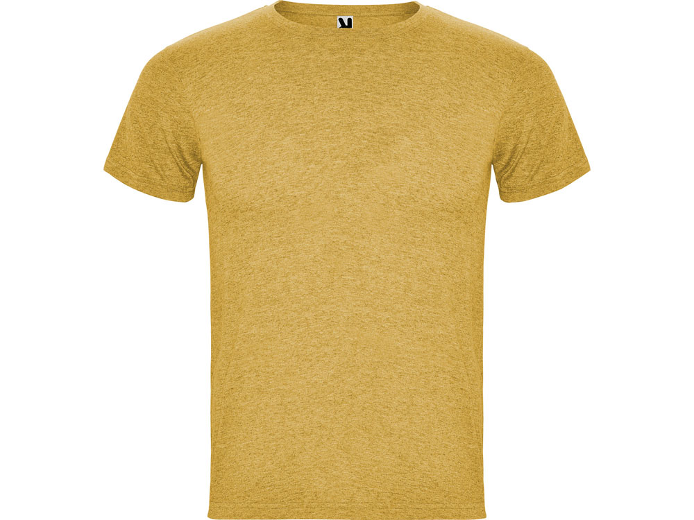 Футболка «Fox» мужская - 3XL, горчичный-меланж