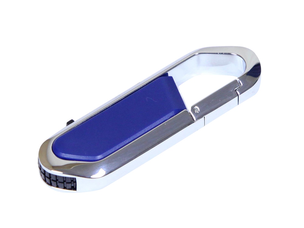 USB 2.0- флешка на 16 Гб в виде карабина - 32Gb, синий-серебристый