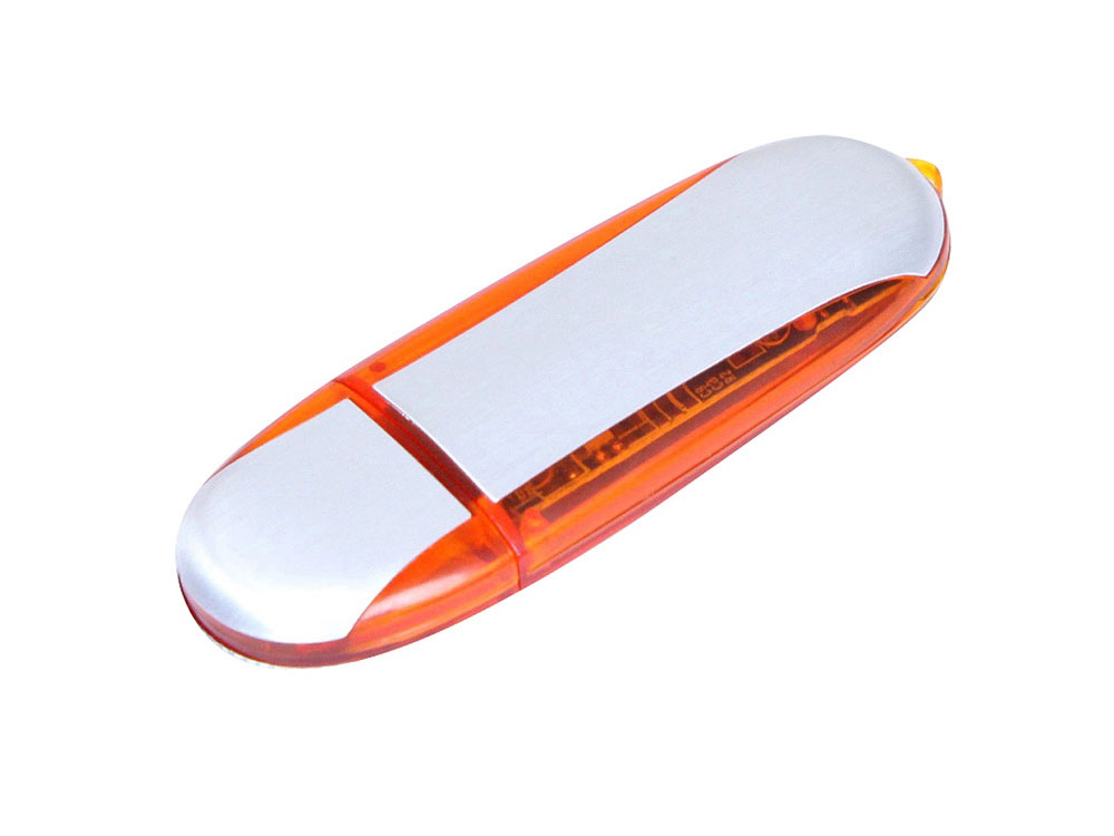 USB 2.0- флешка промо на 16 Гб овальной формы - 4Gb, оранжевый