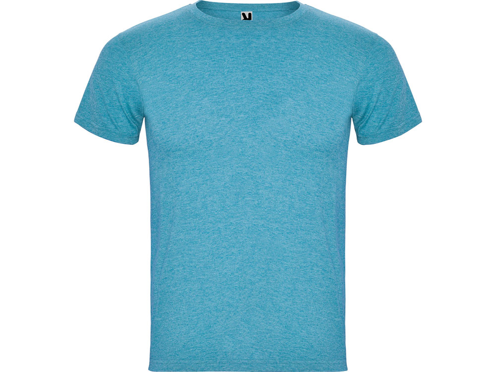Футболка «Fox» мужская - 3XL, бирюзовый-меланж
