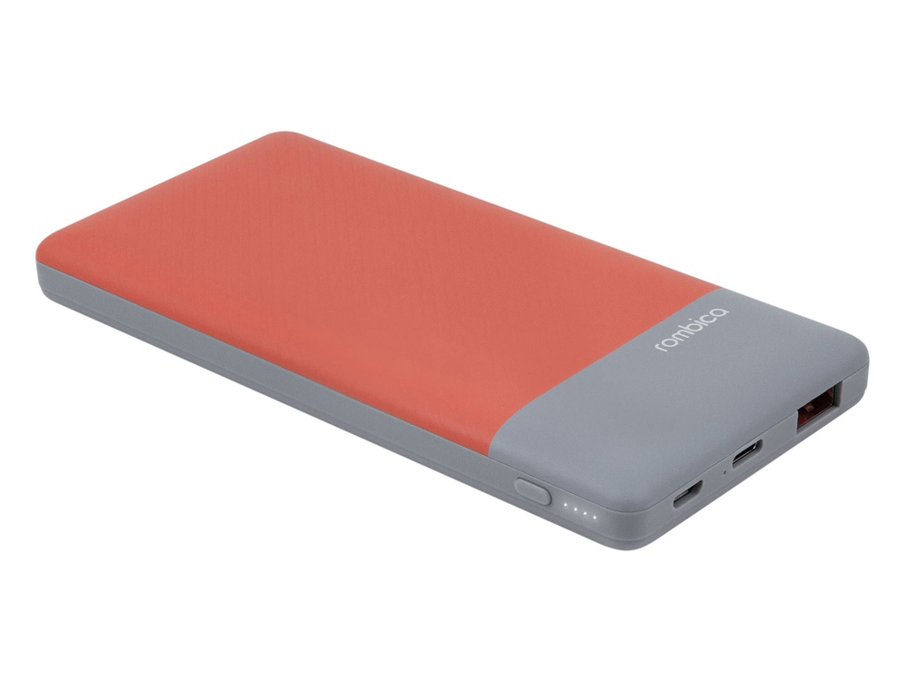Внешний аккумулятор «NEO Charge 3C», 10000 mAh - красный-светло-серый