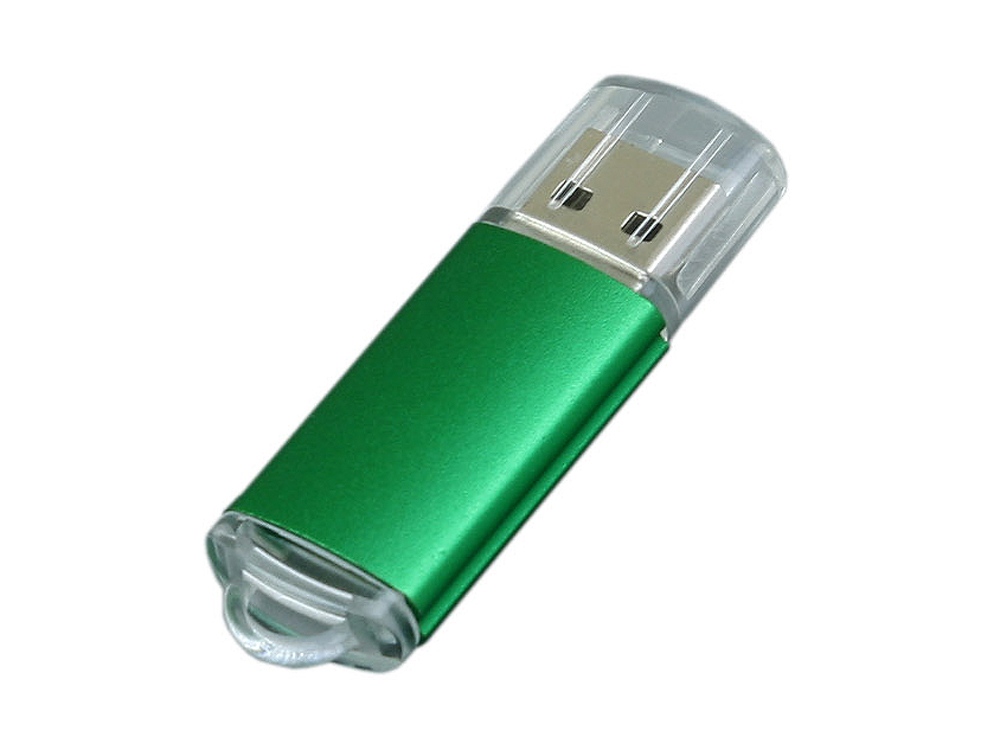 USB 2.0- флешка на 16 Гб с прозрачным колпачком - 32Gb, зеленый