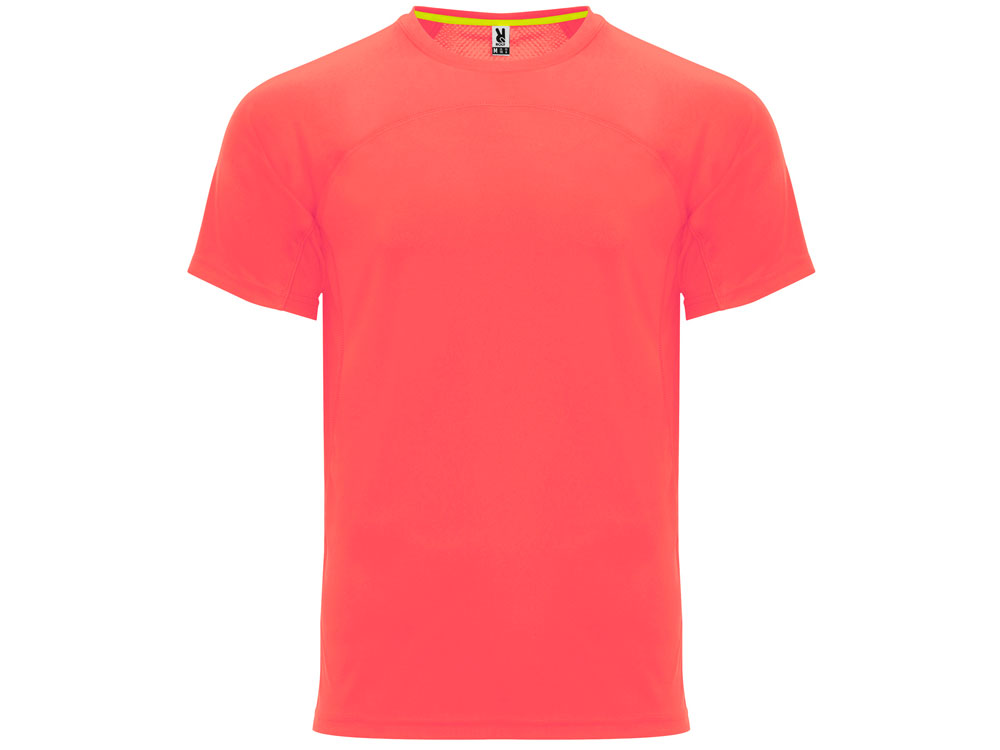 Спортивная футболка «Monaco» унисекс - 3XL, неоновый-коралловый