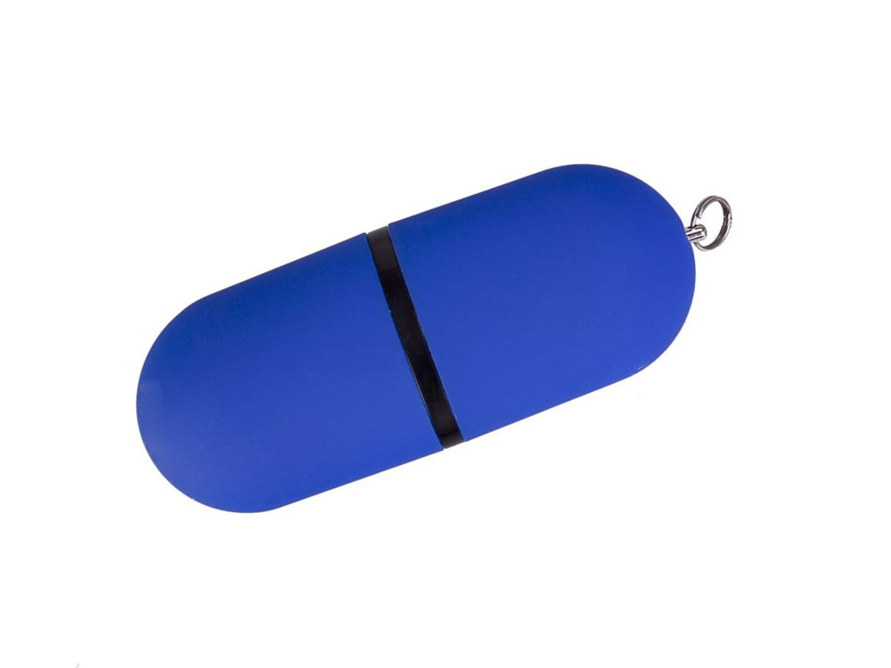 USB 2.0- флешка на 16 Гб «Пилюля Soft-touch» - 2Gb, синий