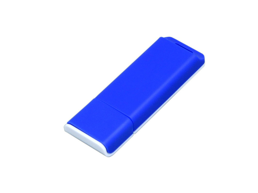 USB 2.0- флешка на 16 Гб с оригинальным двухцветным корпусом - 4Gb, синий-белый