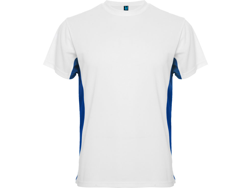 Спортивная футболка «Tokyo» мужская - 2XL, белый-королевский-синий