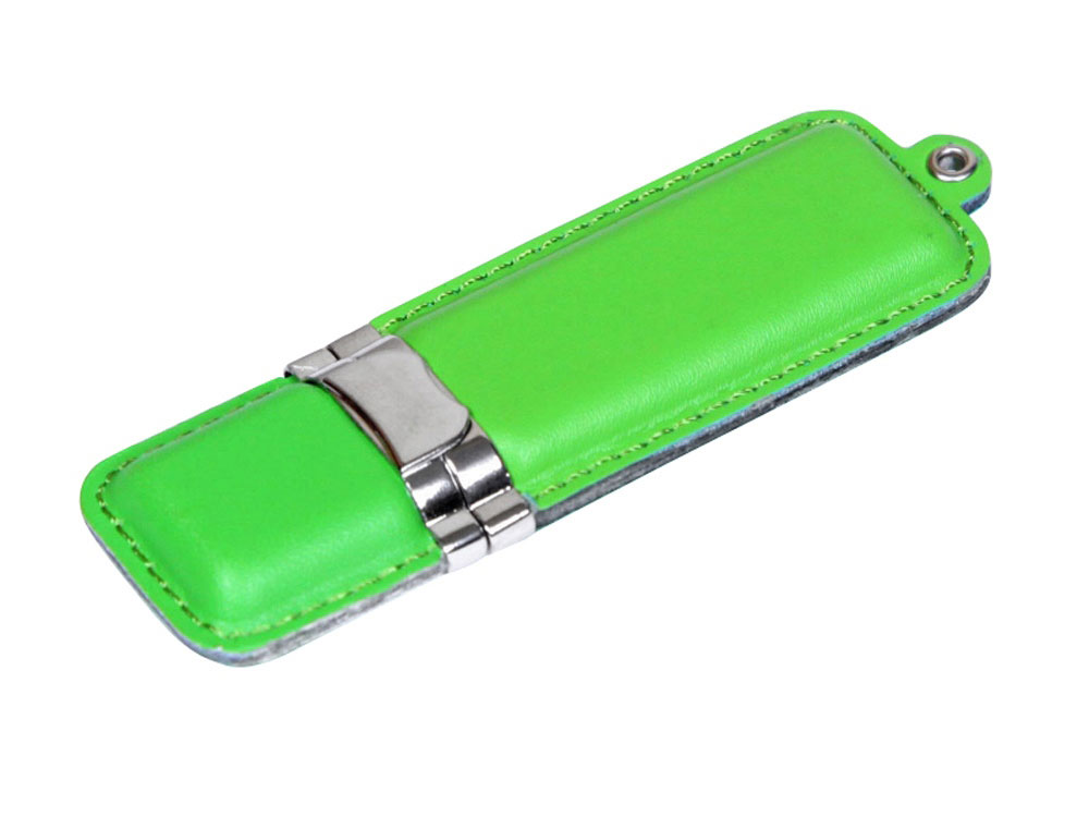 USB 3.0- флешка на 32 Гб классической прямоугольной формы - 128Gb, зеленый-серебристый
