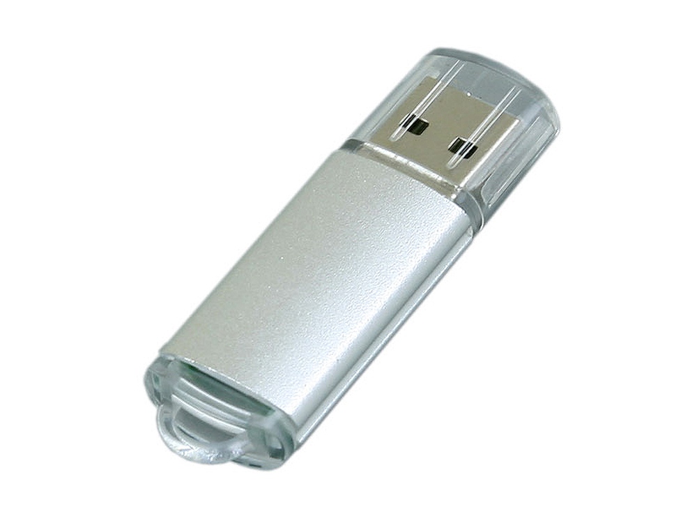 USB 2.0- флешка на 16 Гб с прозрачным колпачком - 32Gb, серебристый