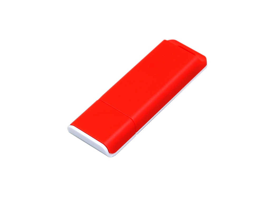 USB 2.0- флешка на 16 Гб с оригинальным двухцветным корпусом - 32Gb, красный-белый