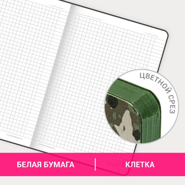 Блокнот А5 (143x210 мм), BRAUBERG VISTA "Military", под кожу, гибкий, 80 л., 112085 — изображение 10