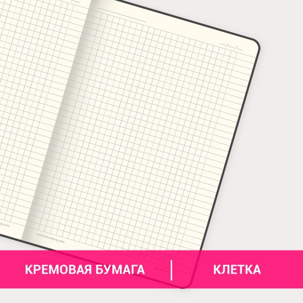 Блокнот А5 (148x218 мм), BRAUBERG "Metropolis Special", под кожу, 80 л., резинка, клетка, розовый, 111579 — изображение 11