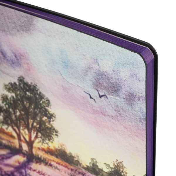 Блокнот А5 (143x210 мм), BRAUBERG VISTA "Violet", под кожу, гибкий, 80 л., 112074 — изображение 4