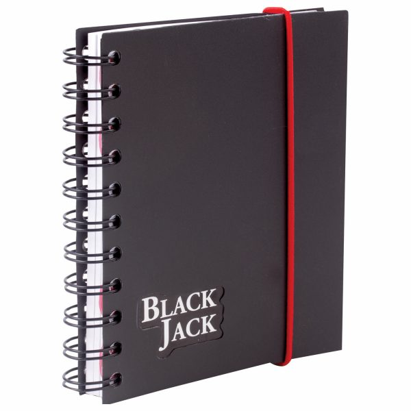 Блокнот МАЛЫЙ ФОРМАТ А6 105х148 мм, 150 л., гребень, пластик, клетка, BRAUBERG, "Black Jack", 125388 — изображение 3