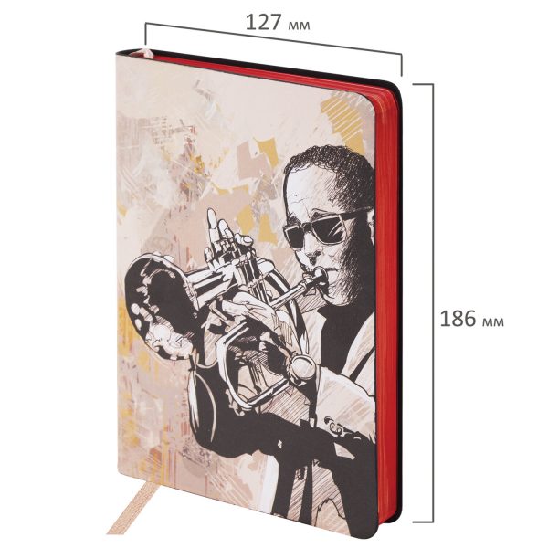 Еженедельник датированный 2026 МАЛЫЙ ФОРМАТ 105х160 мм, А6, BRAUBERG "Imprint", тиснение, фиолетовый, 117210 — изображение 2