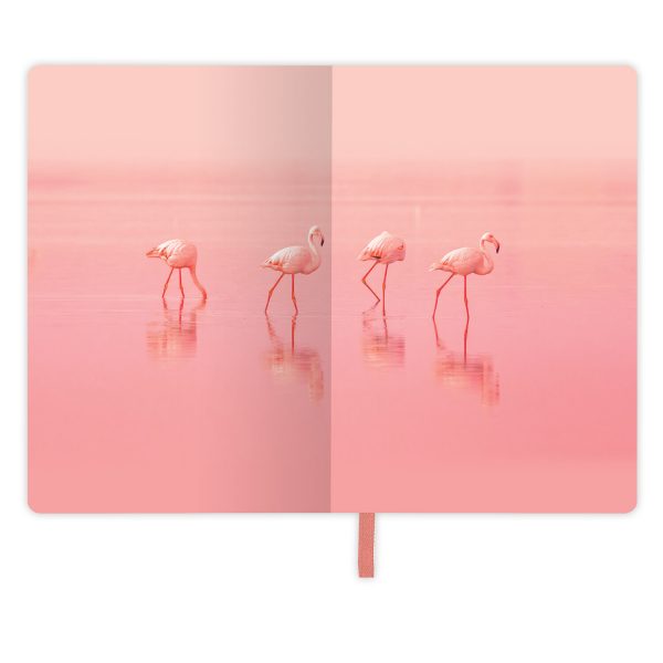 Блокнот МАЛЫЙ ФОРМАТ (100х150 мм) А6, BRAUBERG VISTA "Flamingo", под кожу, гибкий, тиснение фольга, 80 л., 112099 — изображение 6