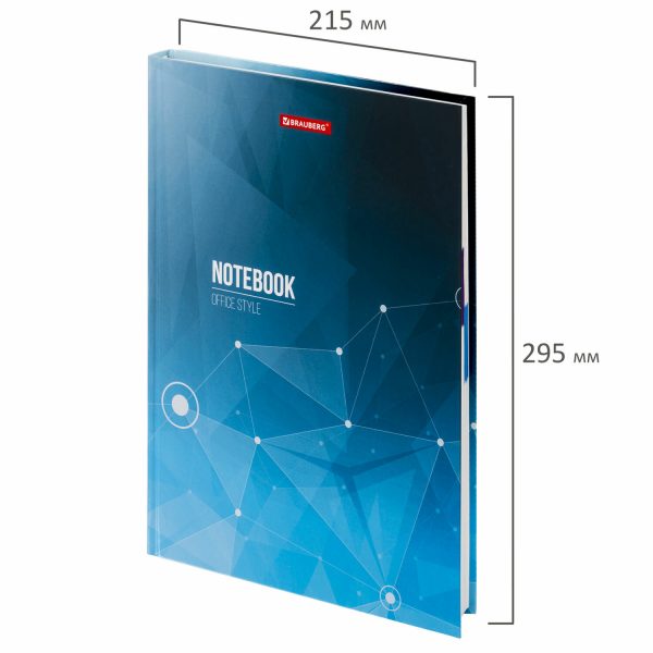 Блокнот БОЛЬШОЙ ФОРМАТ (215х295 мм) А4, 128 л., твердый, клетка, блок 4 цвета, BRAUBERG, "Бизнес", 111593 — изображение 2