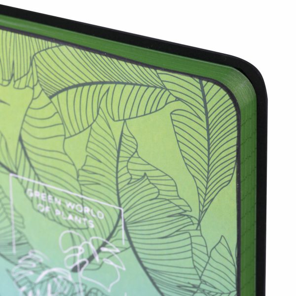 Блокнот МАЛЫЙ ФОРМАТ (100х150 мм) А6, BRAUBERG VISTA "Monstera", под кожу, гибкий, тиснение фольга, 80 л., 112093 — изображение 4
