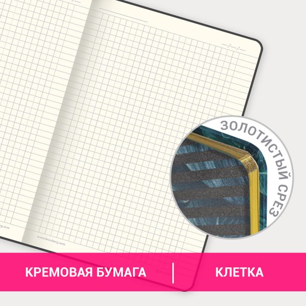 Блокнот А5 (143x210 мм), BRAUBERG VISTA "Nature", под кожу, твердый, срез фольга, 80 л., 112078 — изображение 11