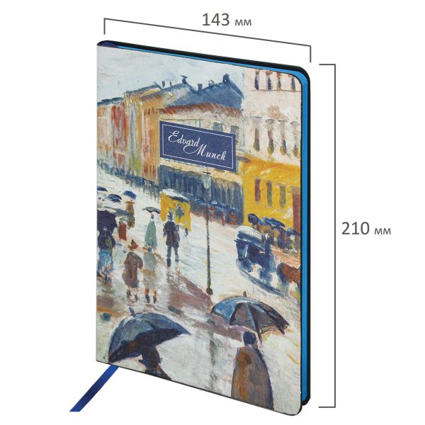 Блокнот А5 (143x210 мм), BRAUBERG VISTA "Edvard Munch", под кожу, гибкий, 80 л., 112060 — изображение 2
