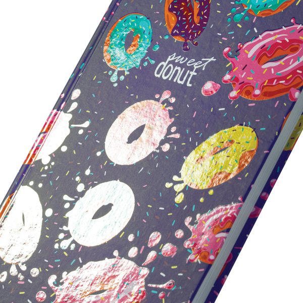 Блокнот А5 (134х206 мм), 80 л., твёрдый, клетка, выборочный лак, BRAUBERG KIDS, "Donuts", 114425 — изображение 7