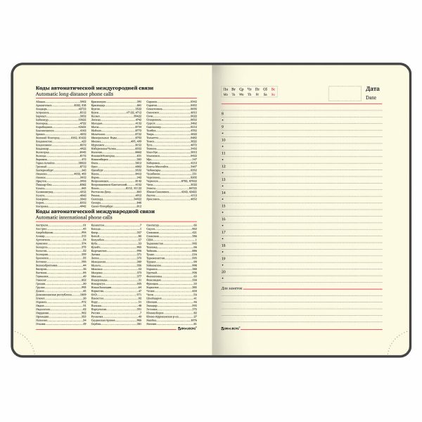 Еженедельник недатированный с резинкой 171х93 мм, BRAUBERG, твердый, 64 л., "Minimal", зеленый, 116314 — изображение 10