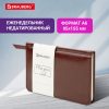 Еженедельник недатированный МАЛЫЙ ФОРМАТ 95х155 мм А6 BRAUBERG "Imperial" под кожу, 64 л., коричневый, 126185 — изображение 2
