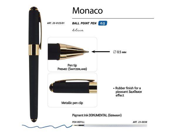 Ручка пластиковая шариковая «Monaco» — изображение 3