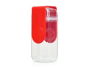 Бутылка для воды «JUICY DRINK BOX», 290 мл - прозрачный, красный