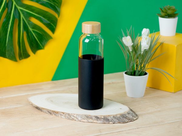 Стеклянная бутылка для воды в силиконовом чехле «Refine» — изображение 15