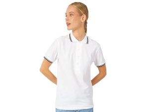 Рубашка поло "Erie" женская - XL, белый/черный