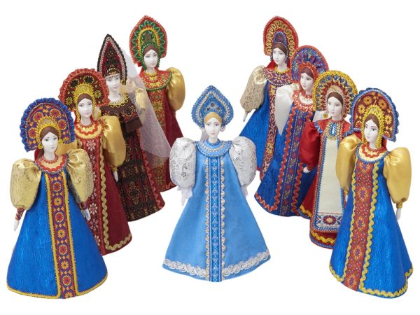 Подарочный набор: кукла фарфоровая, мёд с миксом из орехов — изображение 6