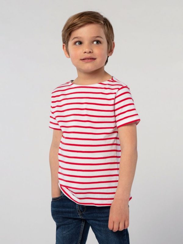 Футболка детская Miles Kids белая с темно-синим — изображение 2