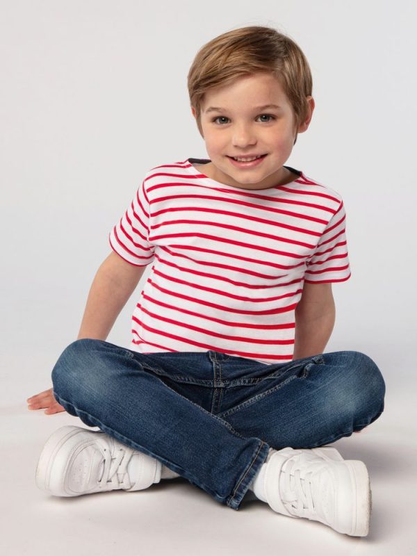 Футболка детская Miles Kids белая с темно-синим — изображение 3