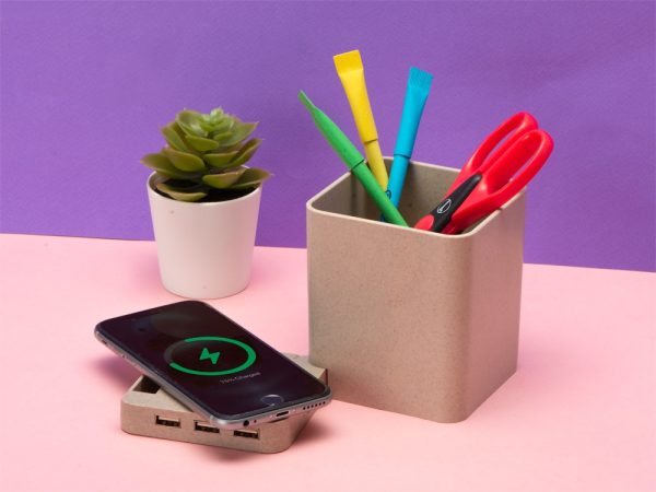 Настольный органайзер Cubic с функциями USB-хаба и беспроводной зарядки — изображение 12