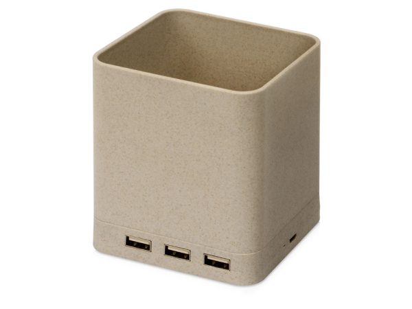 Настольный органайзер Cubic с функциями USB-хаба и беспроводной зарядки — изображение 3
