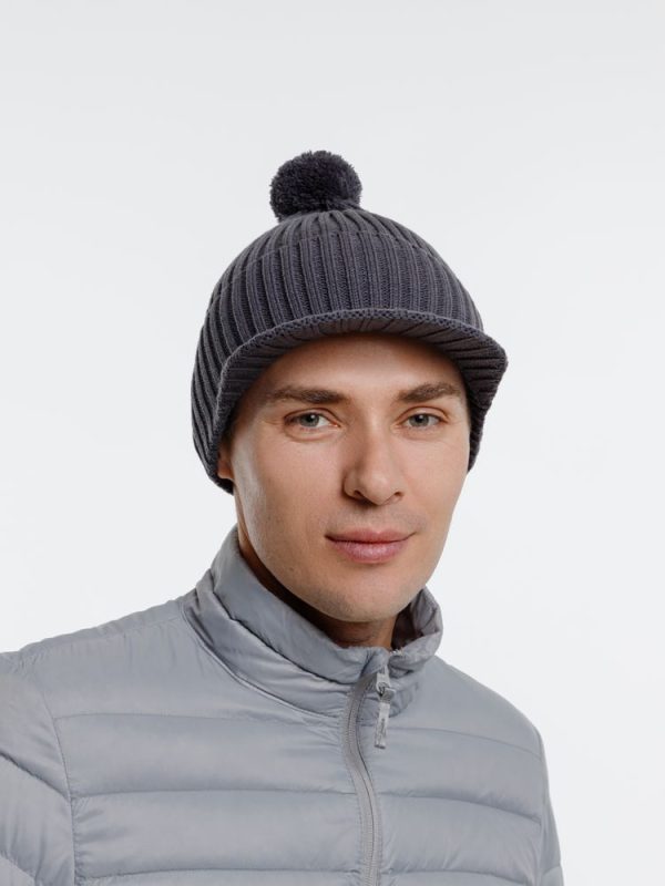 Вязаная шапка с козырьком Peaky — изображение 6